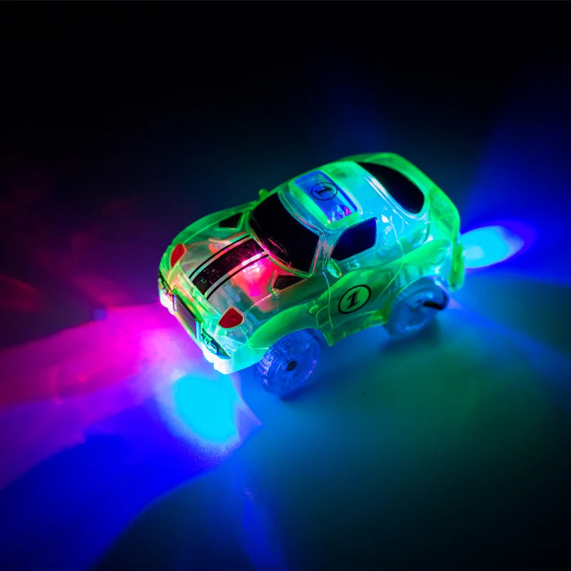 Magical Glowing Race Track Car Toy Vehicle LED Light Electronics Car Tracks