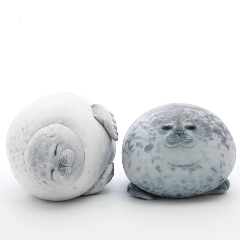 Angry Blob Seal Pillow Chubby Plush Doll Toy