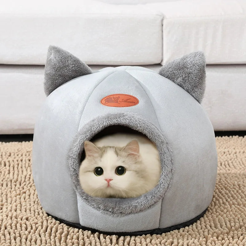 Deep Sleep Comfort Winter Cat Bed Mat Basket Small Dog House Pets Tent