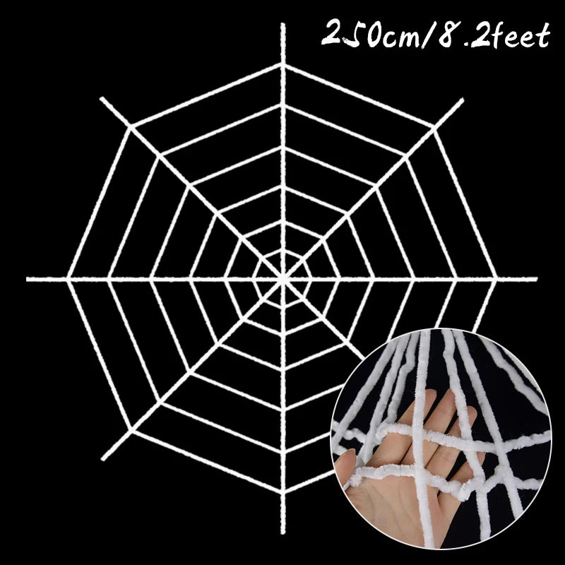 150 250cm Black White Spider Web Giant Stretchy Cobweb Home Bar Garden