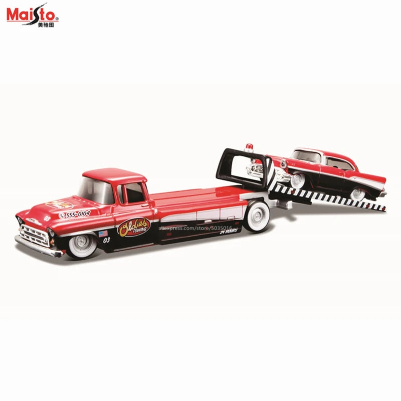 Maisto 1:64 FLATBED 1988 BMW M3 E30 1965 FORD MUSTANG Elite Transport