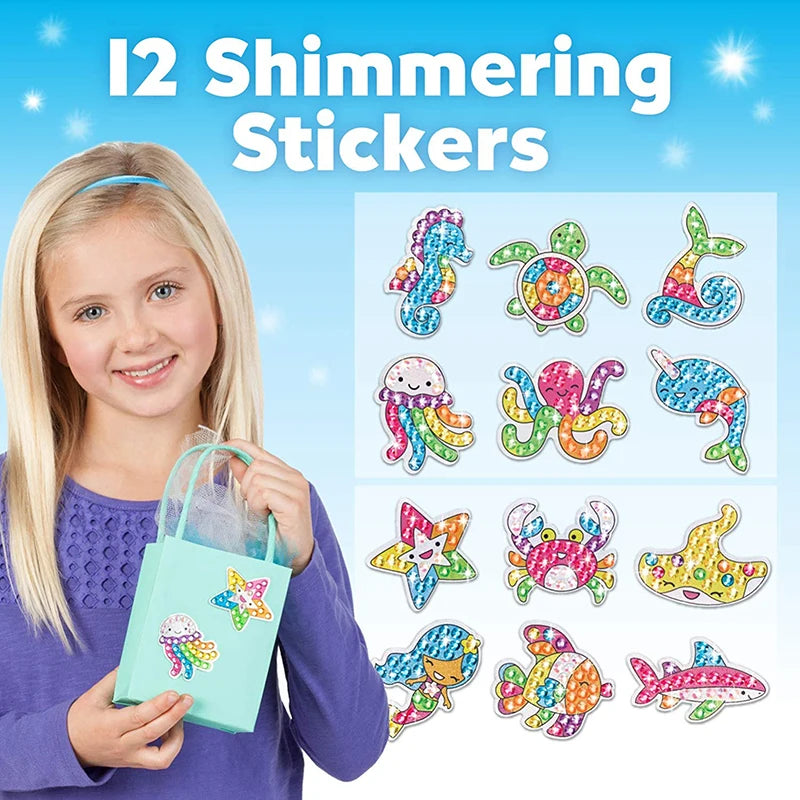 Gem Diamond Painting 12 Pack Sticker Kit Mosaic
