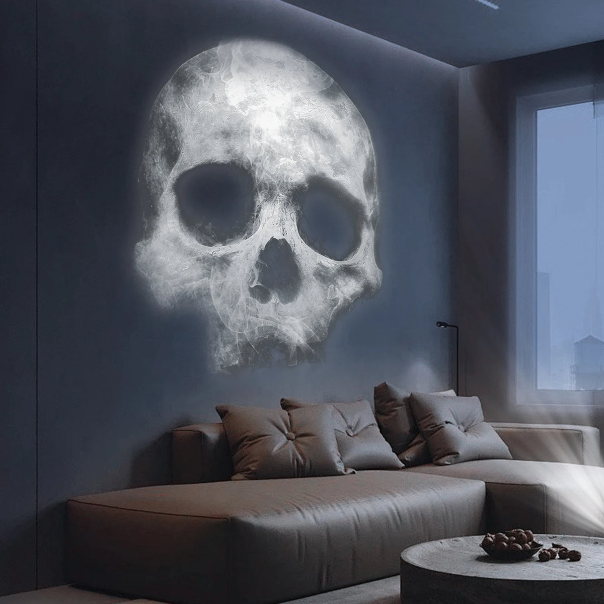 Skull projection lamp USB lighting night light decoration