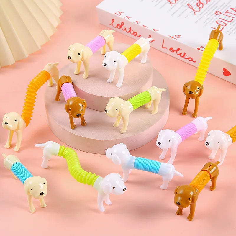 10-Piece Stretchable Dog Pop Tubes Sensory