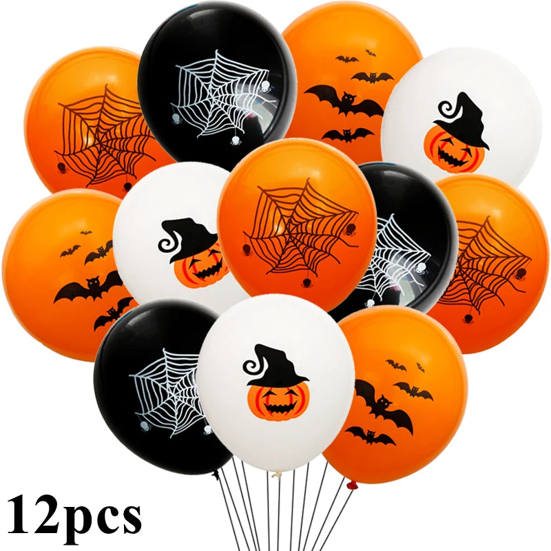 12pcs Halloween Ghost Balloons Party Decoration