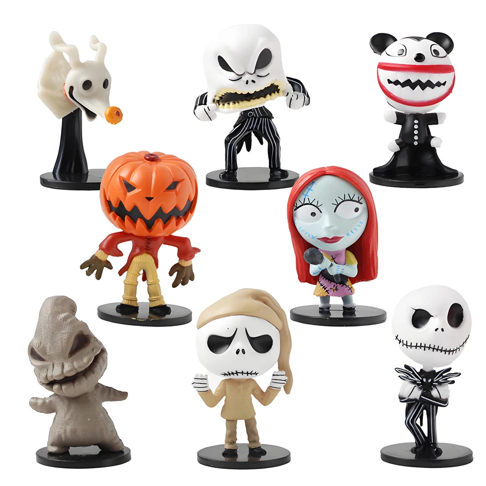 Desktop Decoration 8pcs set Nightmare Sally Jack Skellington Xmas Figure