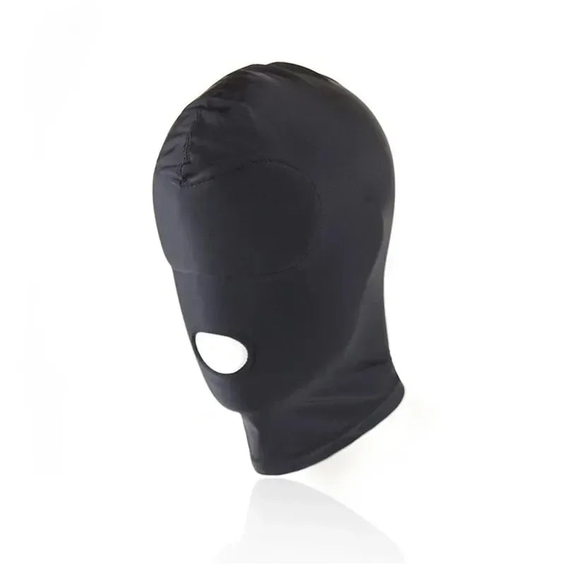 Breathable Spandex Hood Blindfold Eye Mask Mouth Open Adult Full Face