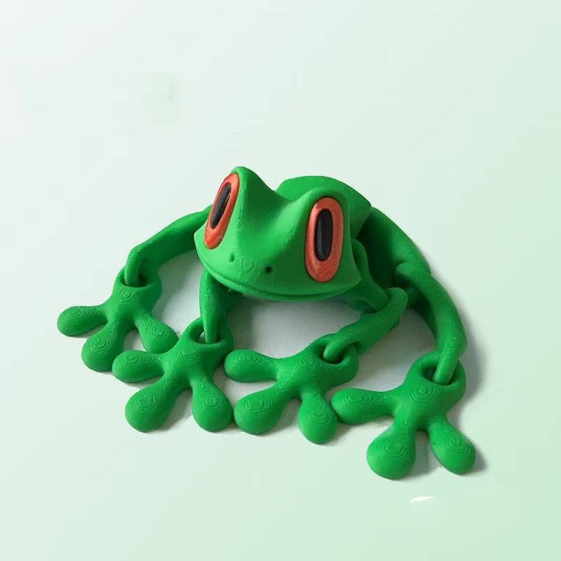 3D Printing Simulation Tree Frog Joint Movable Frog Ornaments Kitchen Home