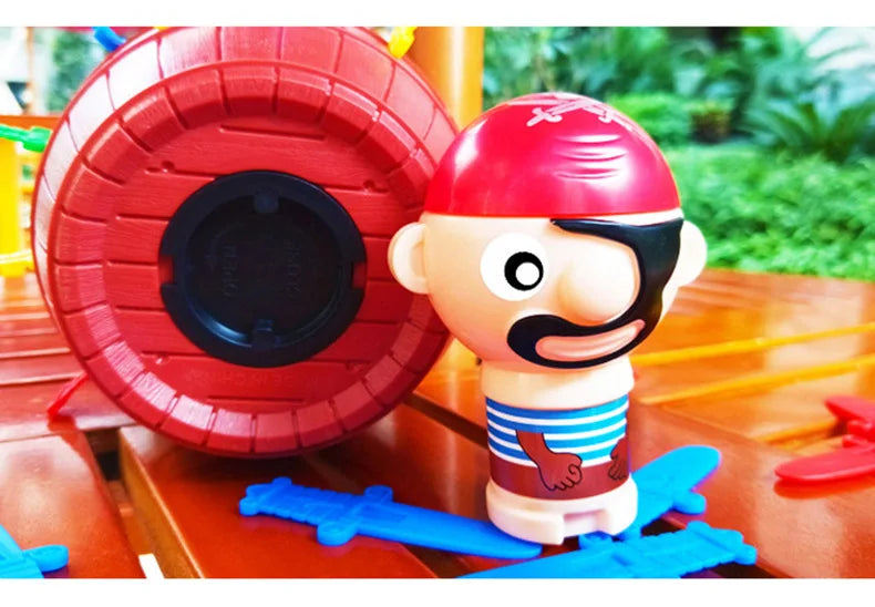 New Funny Pirate Barrel Toys Lucky Game Jumping Pirates Bucket Sword Stab