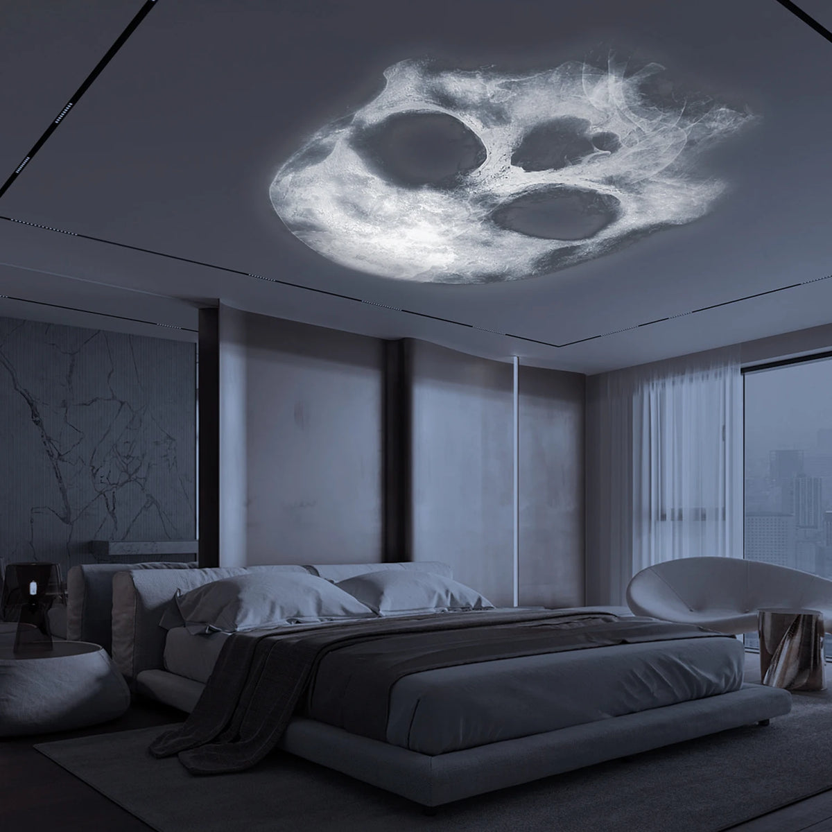 Skull projection lamp USB lighting night light decoration