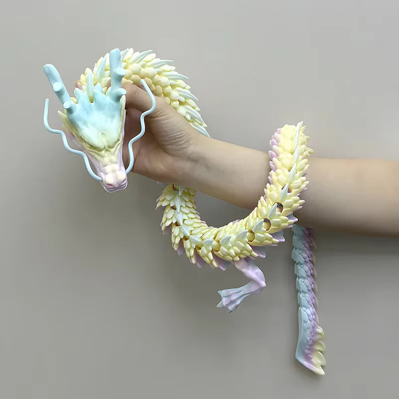 88CM 3D Printed Gem Dragon Crystal Fidget Toy Rotatable Articulated Dragon