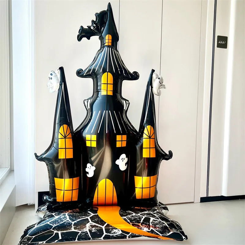 1pcs Halloween Giant Pumpkin Skeleton Standing Balloon House Witch Dead Tree Inflatable Foil Ballon Halloween Party Deco Supplie