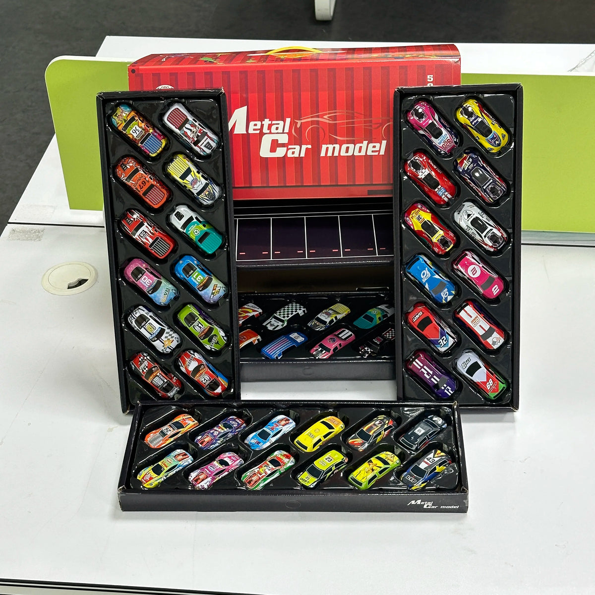 10-48 Pieces Mini Car Set Inertia Pull Back Cars Boys Plastic Vehicle Model