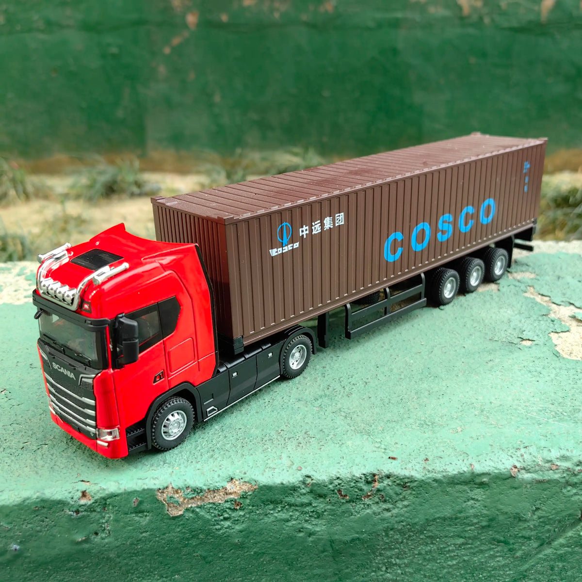 1 50 Simulation Large Truck Toy Car Model Alloy Diecast Transport Container