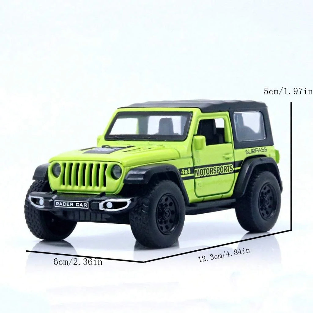 1 36 Convertible Wrangler Off-road Vehicle Die-cast Metal Boy's Toy Four Doors