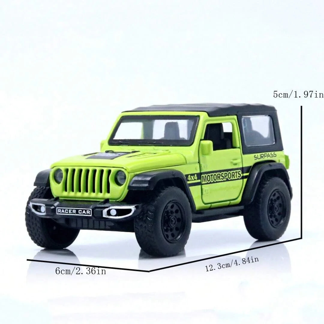 1 36 Convertible Wrangler Off-road Vehicle Die-cast Metal Boy's Toy Four Doors