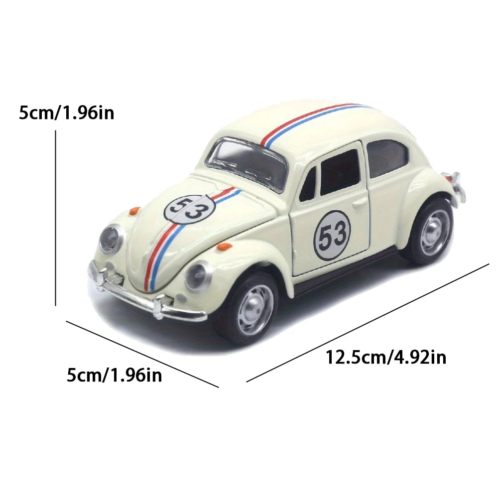 1:32 Vintage Die-Cast Racing Car Toy High-Quality Metal Alloy Manual Pull-Back