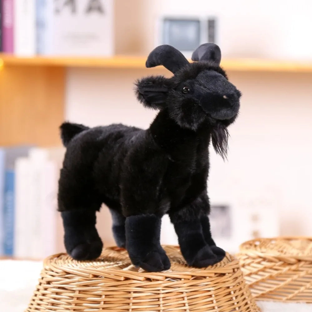 Cute 18 30cm Baby Goat Plush Doll PP Cotton Horned Sheep Doll Toys Soft