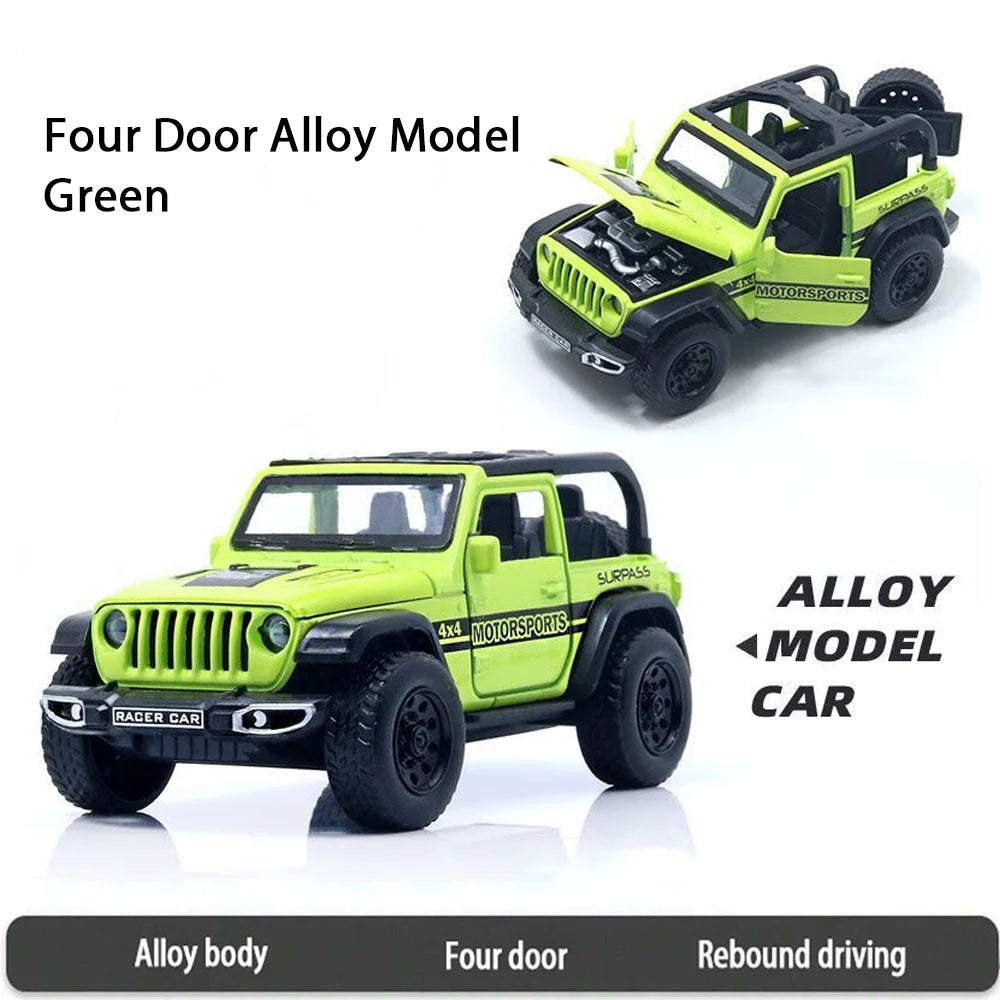 1 36 Convertible Wrangler Off-road Vehicle Die-cast Metal Boy's Toy Four Doors