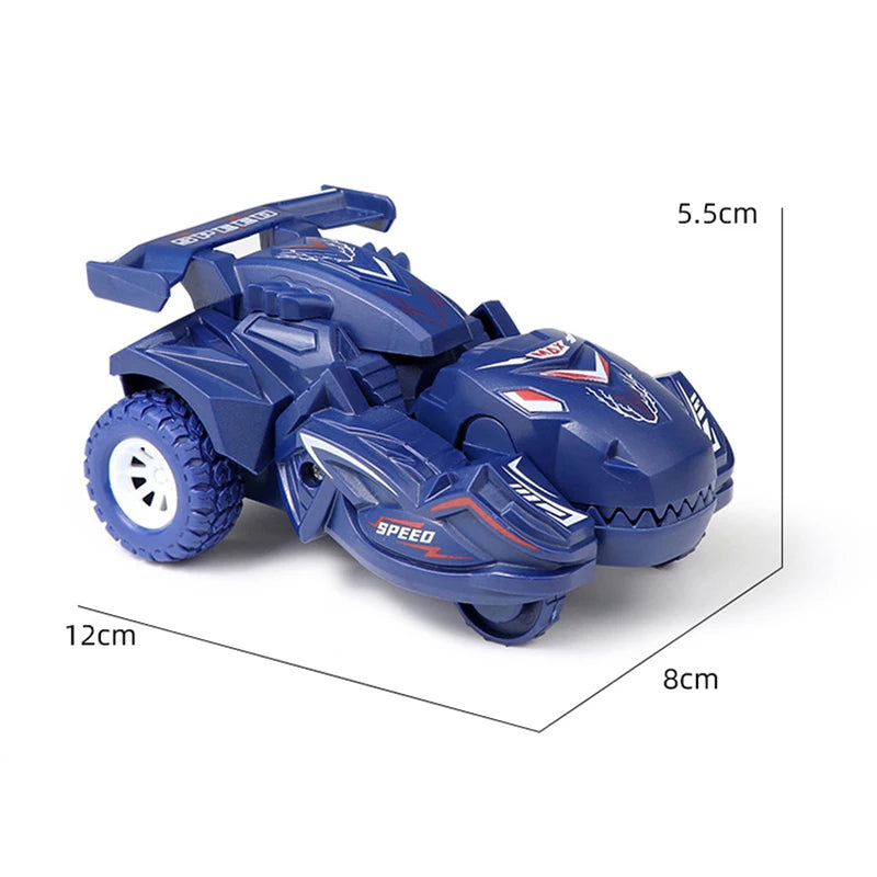 2 IN 1 Dinosaur Deformation Car Model Toy Boys One Step Action Collision