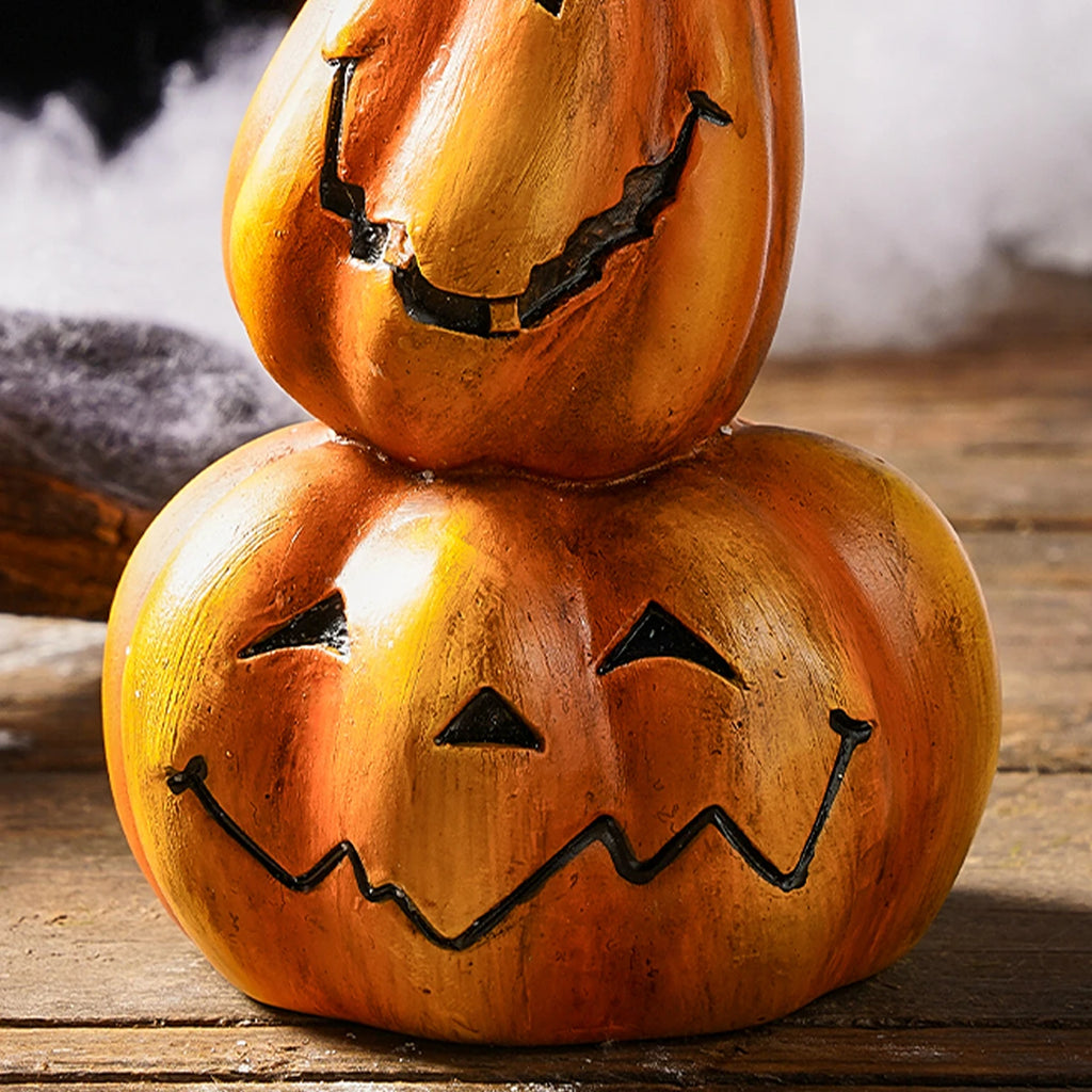 1PC Halloween Decor Retro Pumpkin Candlestick Resin
