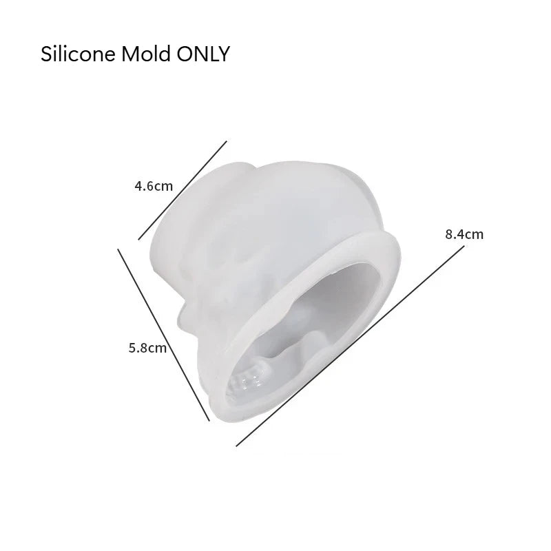 Skeleton Head Ornament Silicone Mold DIY Epoxy Resin Candle Small Skull