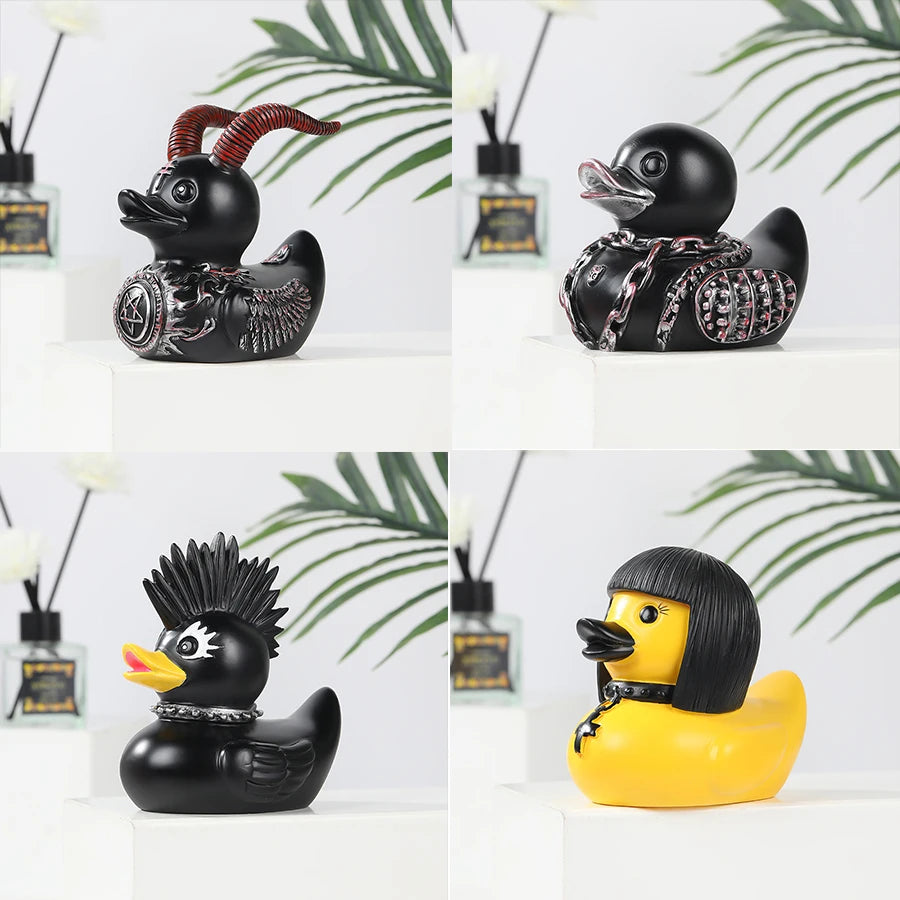 Dark Gothic Duck Sculpture Satanic Resin Art Statue Punk Home Decor Witch Altar