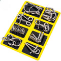 8Pcs Set Metal Montessori Puzzle Wire Mind Brain Teaser Puzzles Children Adults