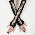 Europe USA Sexy Lace Gloves Fingerless Mesh Nightclub Dance