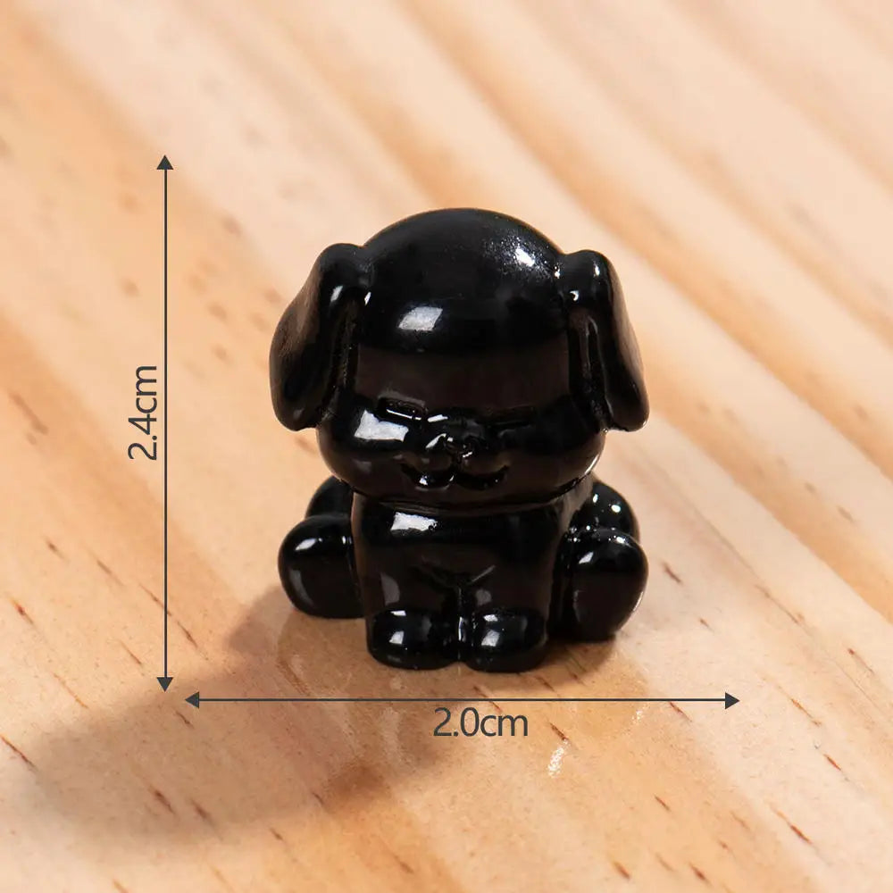 Cartoon Resin Black Cat Figurine Desktop Ornament