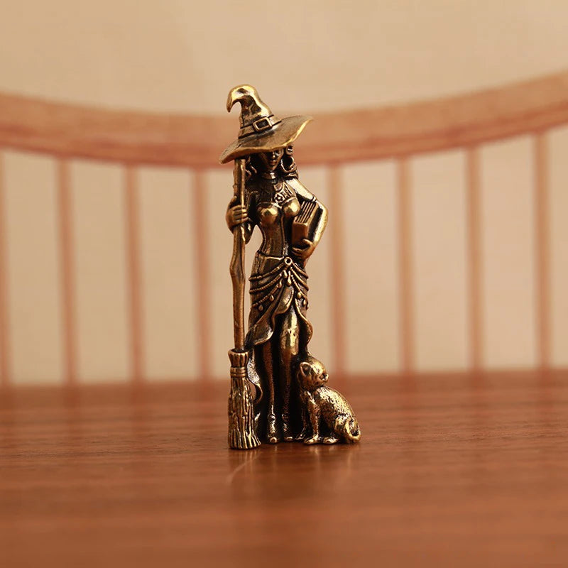 Broom Moon Witch Ornament Suitable Home Office Decoration Magic Witch
