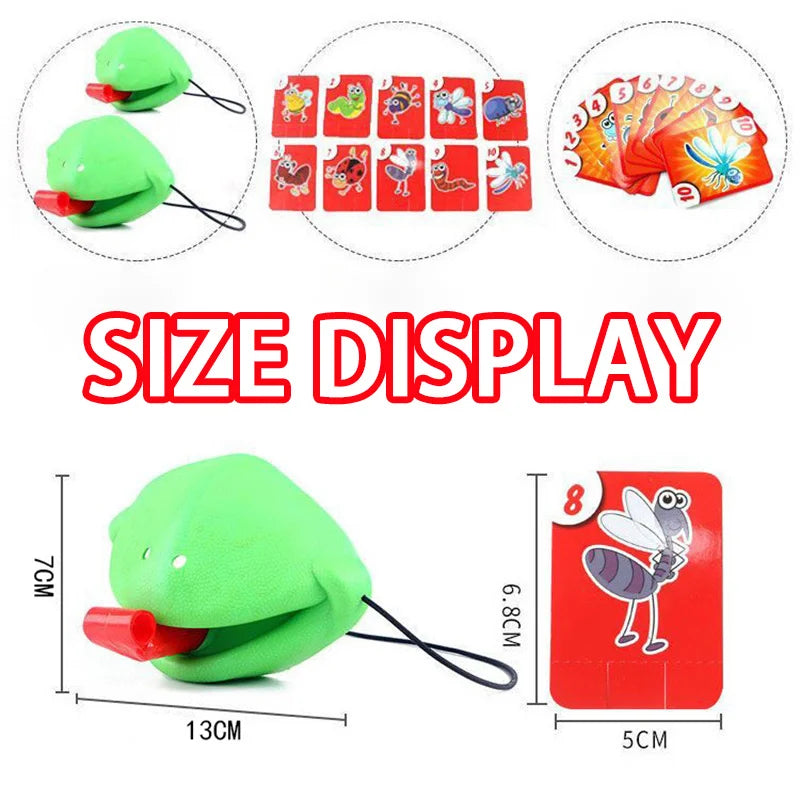 Frog Lizard Mask Wagging Tongue Lick Cards Board Games Children Family Party