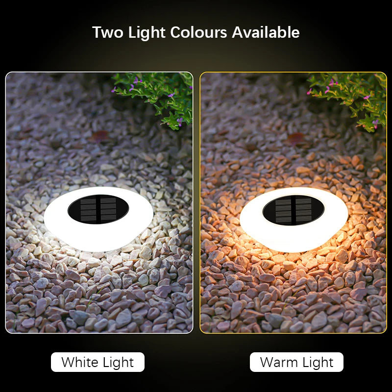 1 4Pack Solar Ground Lights 14LED Waterproof Outdoor Landscape Light LED Lawn