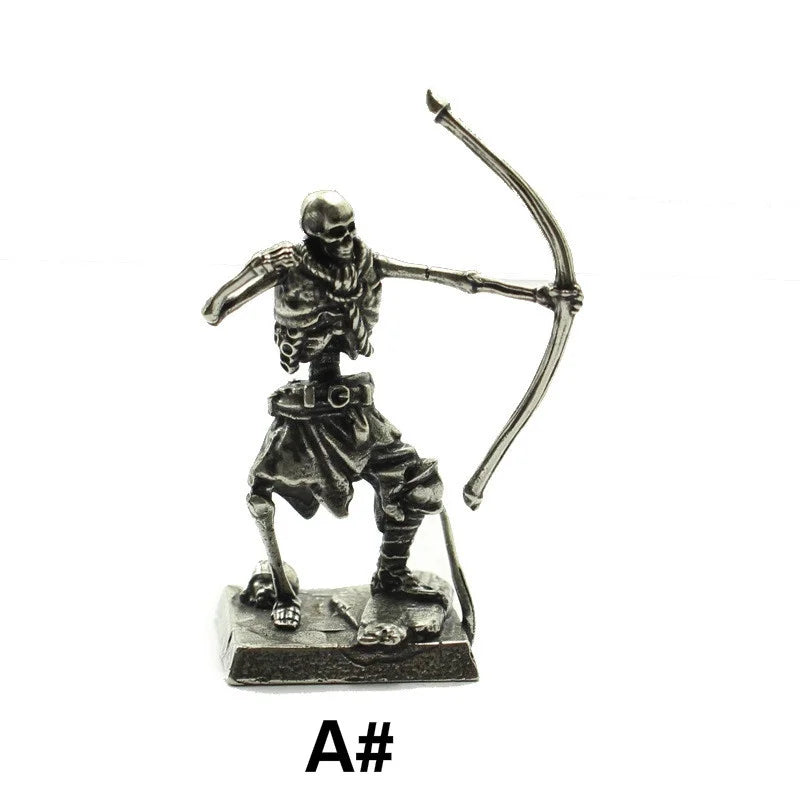 Copper Skeleton Legion Figurines Miniature Retro Metal Statue