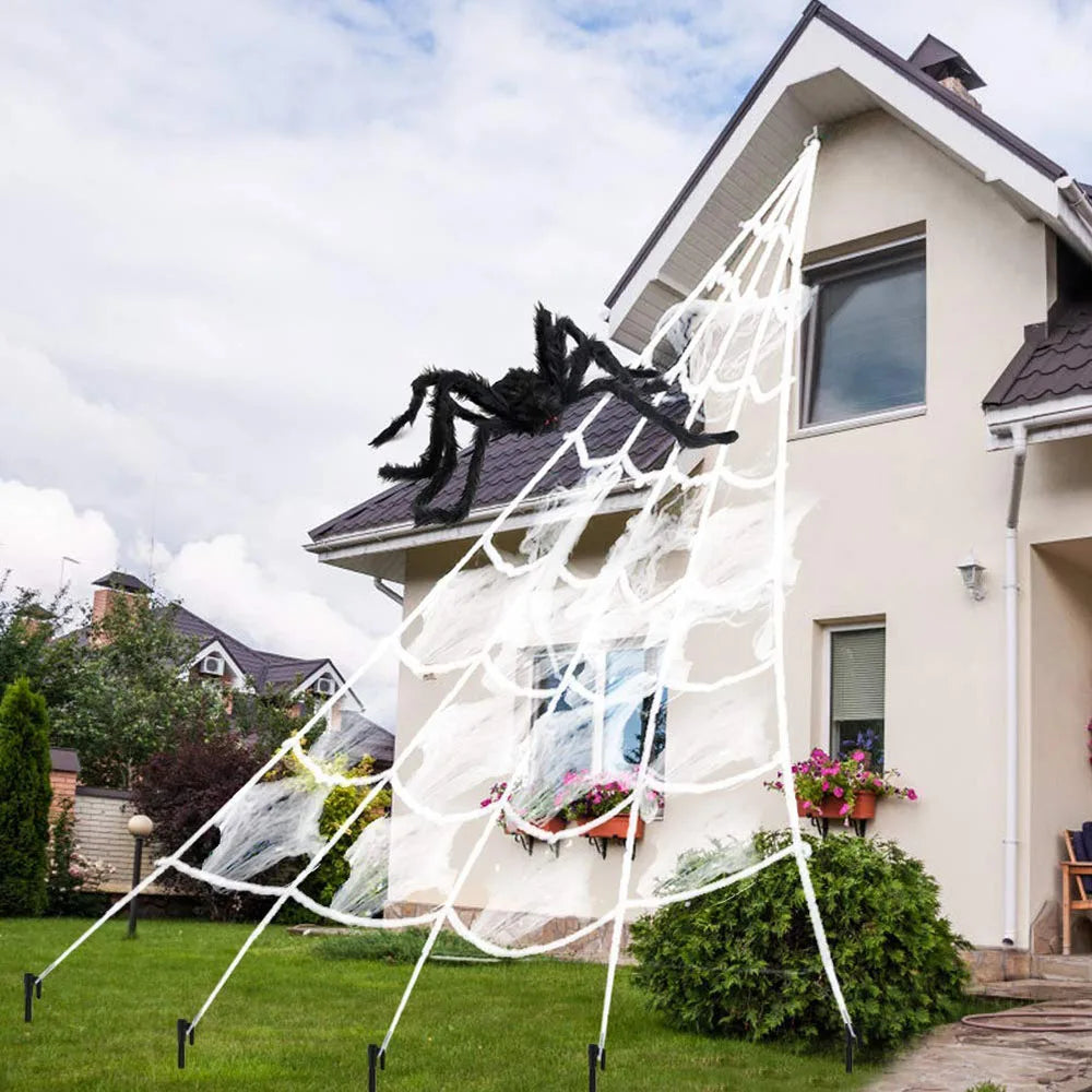 Halloween Triangle Spider Web 5m Simulation Prop