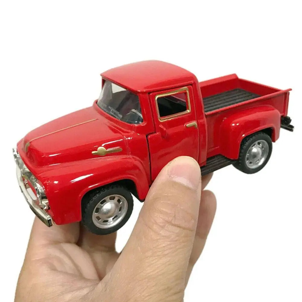 1 32 Red Metal Truck Model Vintage Alloy Mini Pull-Back Diecast Car