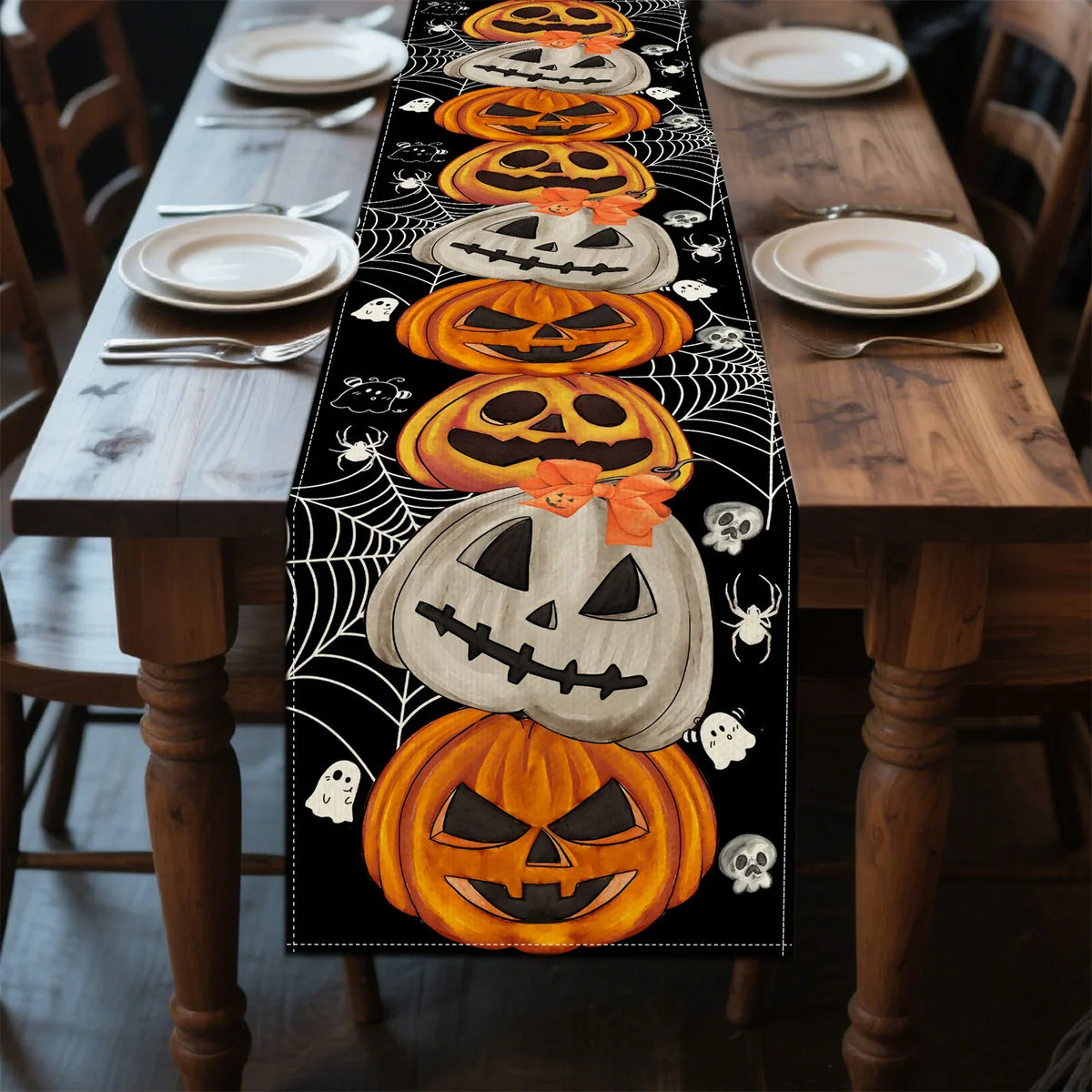 1Pcs Bohemian Halloween Theme Table Runner Decoration