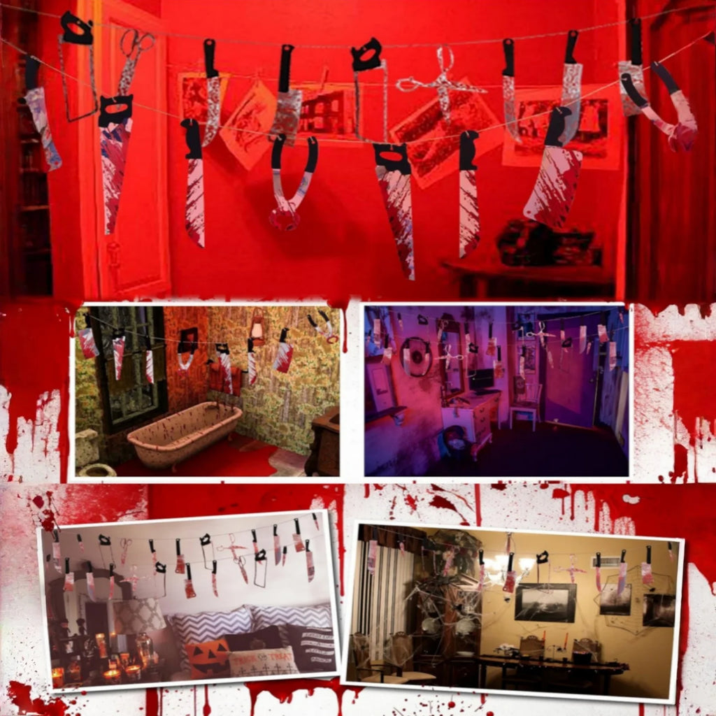 Halloween Bloody Handprint Party Tablecloth Decor