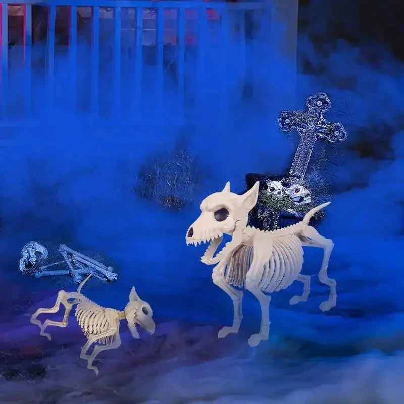 Creative Little Wolf Skeleton Halloween Decoration Animal Bone Prop Indoor