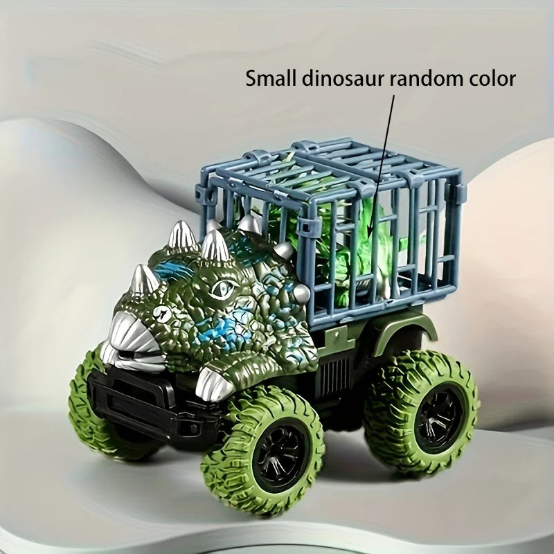 Pull Back Dinosaur Truck Toys Car Transport Truck Toys Dino Figures Boys