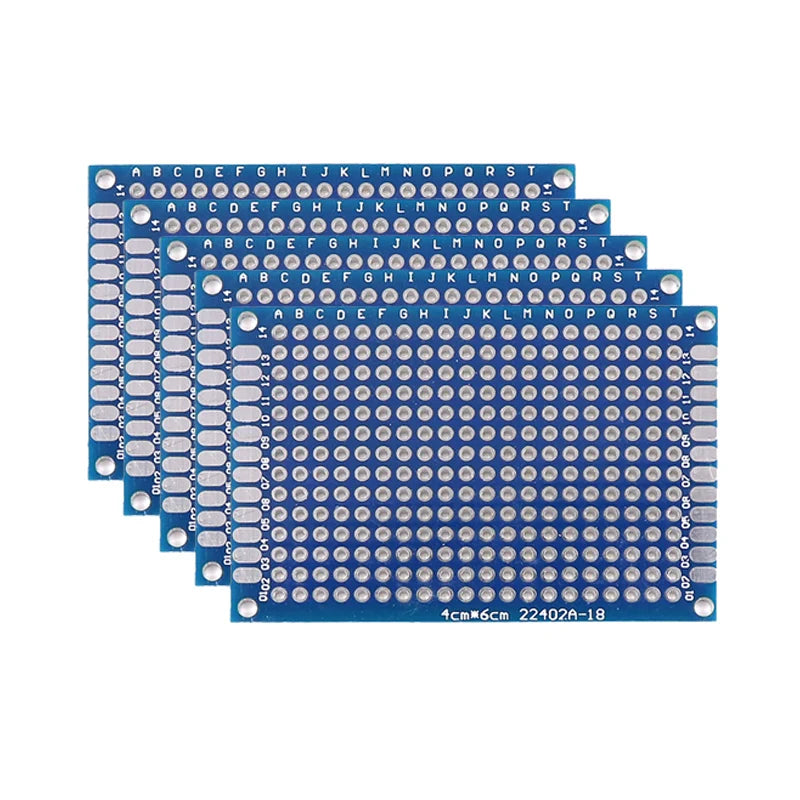 5 10PCS PCB Board Prototype Board Blue 2x8 3x7 4x6 5x7 7x9cm Double Sided