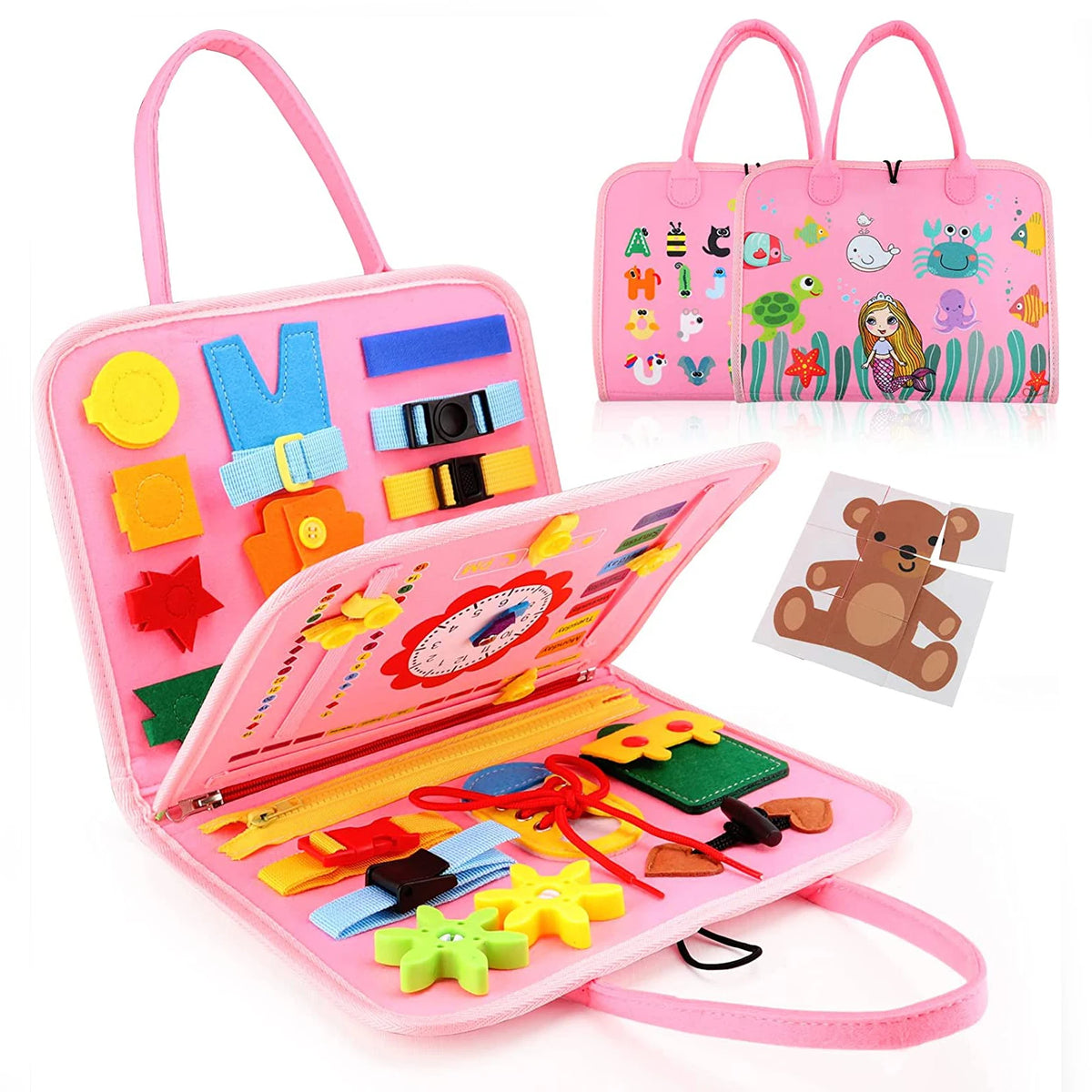 Montessori Toys Busy Board Sensory Activity Developing Board Motor Skills