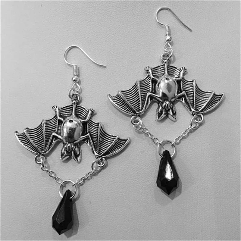 Gothic Vampire Bat Earrings Punk Rock Jewelry