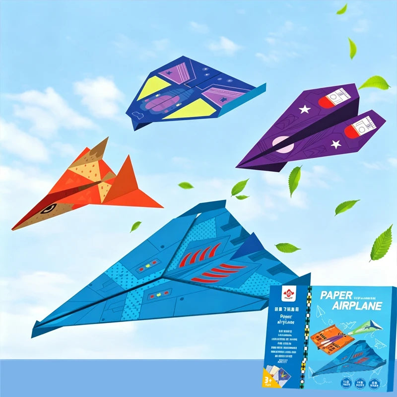 36 Sheets Kids Paper Airplane Origami Kit STEM Educational DIY Craft Toy Set