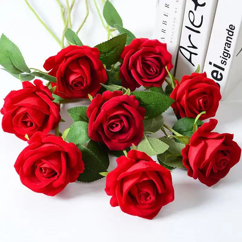 1 5 10 20pcs Roses Artificial Flowers Rose Flower Branch Realistic Fake