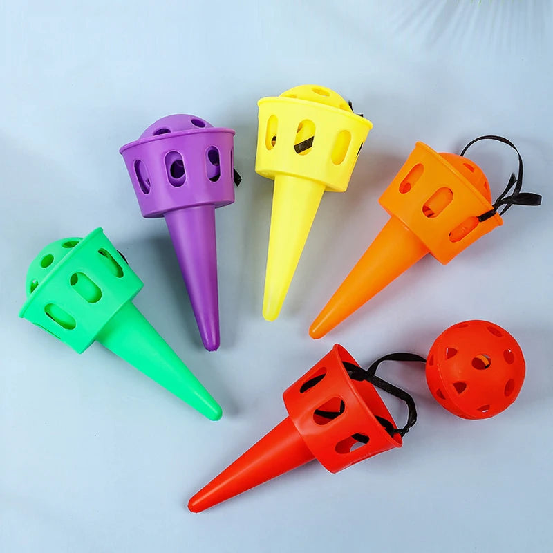 Throwing Catching Game Set Receiving Ball Sensor Trainer Outdoor Toy Children