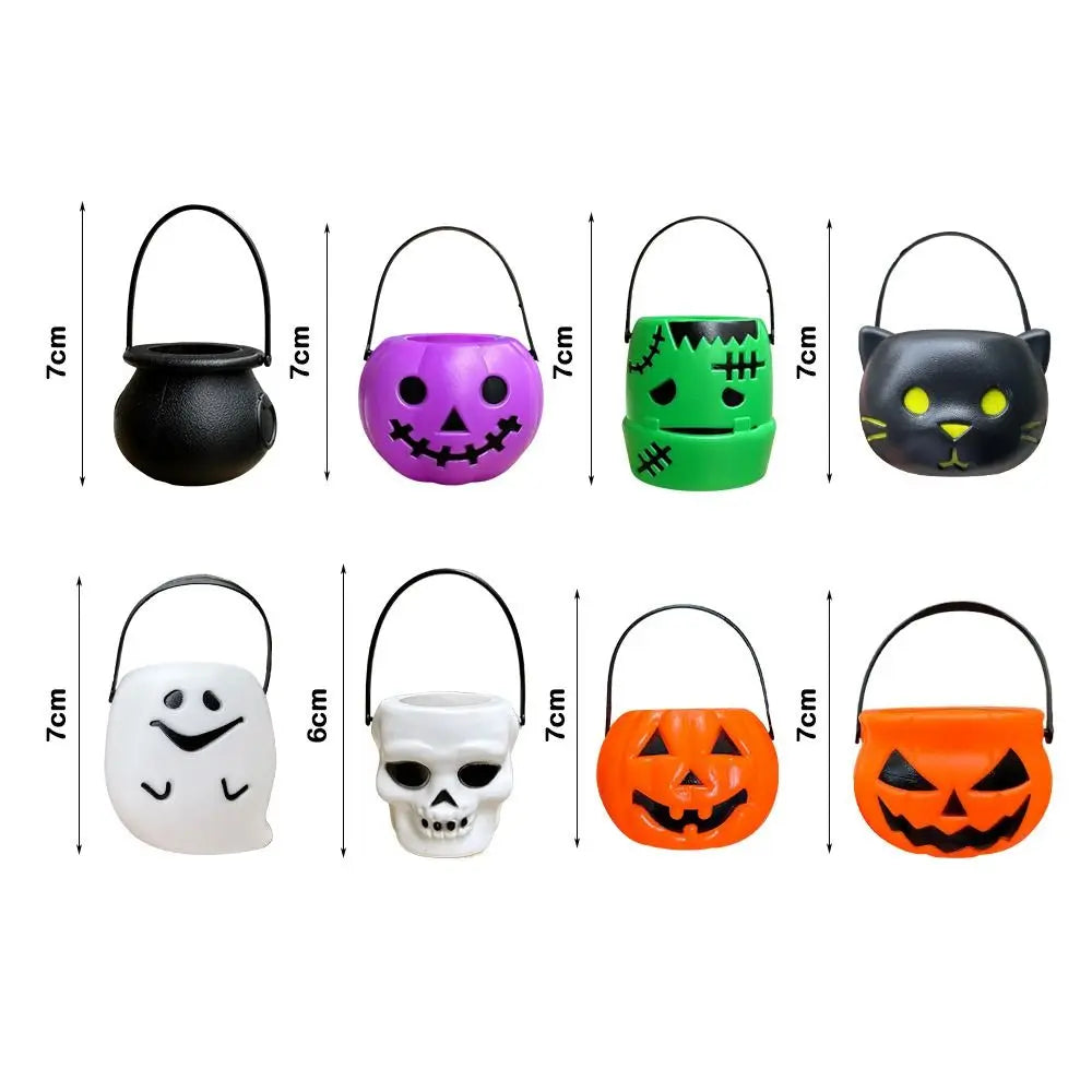6PCS Set Spooky 6cm Size Halloween Pumpkin Jar Lid