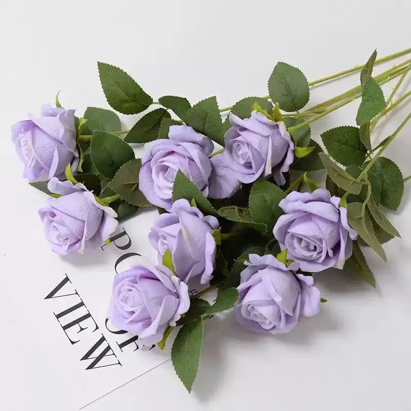 1 5 10 20pcs Roses Artificial Flowers Rose Flower Branch Realistic Fake