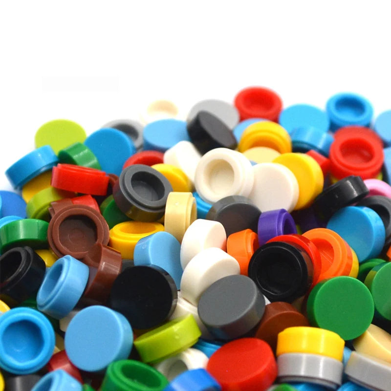 800PCS FLAT Tile 1x1 Dots Round Bricks 35381 98138 MOC DIY Building Blocks