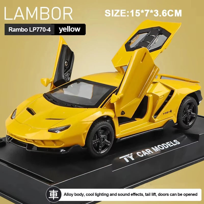 1 32 Cars Toys Auto Scale Lambor LP770 Diecast Model Alloy Toys Gift